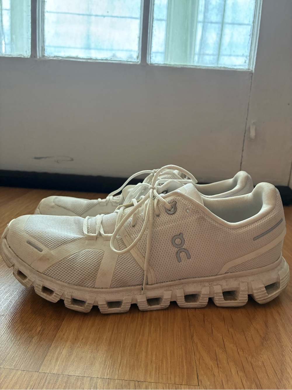 On Running Men's Cloud Athletic Shoes in White